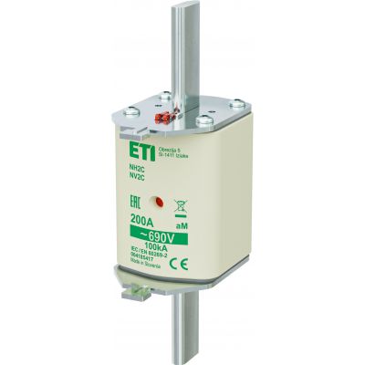 Wkładka topikowa NH silnikowa KOMBI NH2C aM 200A 690V 004185417 ETI (004185417)